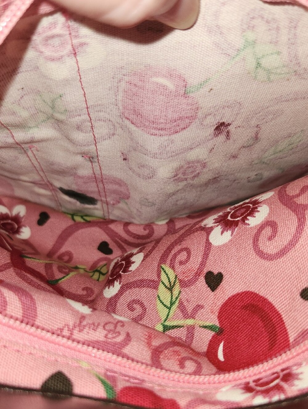 Brighton Elegant Swirl-Pattern Tote Bag in Mauve Color - Picture 9 of 10